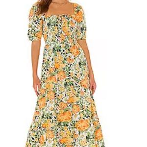 Faithfull the Brand Rene Midi Dress in Pilots Floral Print